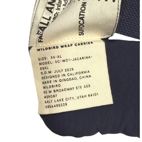Wildbird Aerial Wrap Jacarina Navy Blue Stretch Buckle Adjustable XS-XL NWOT